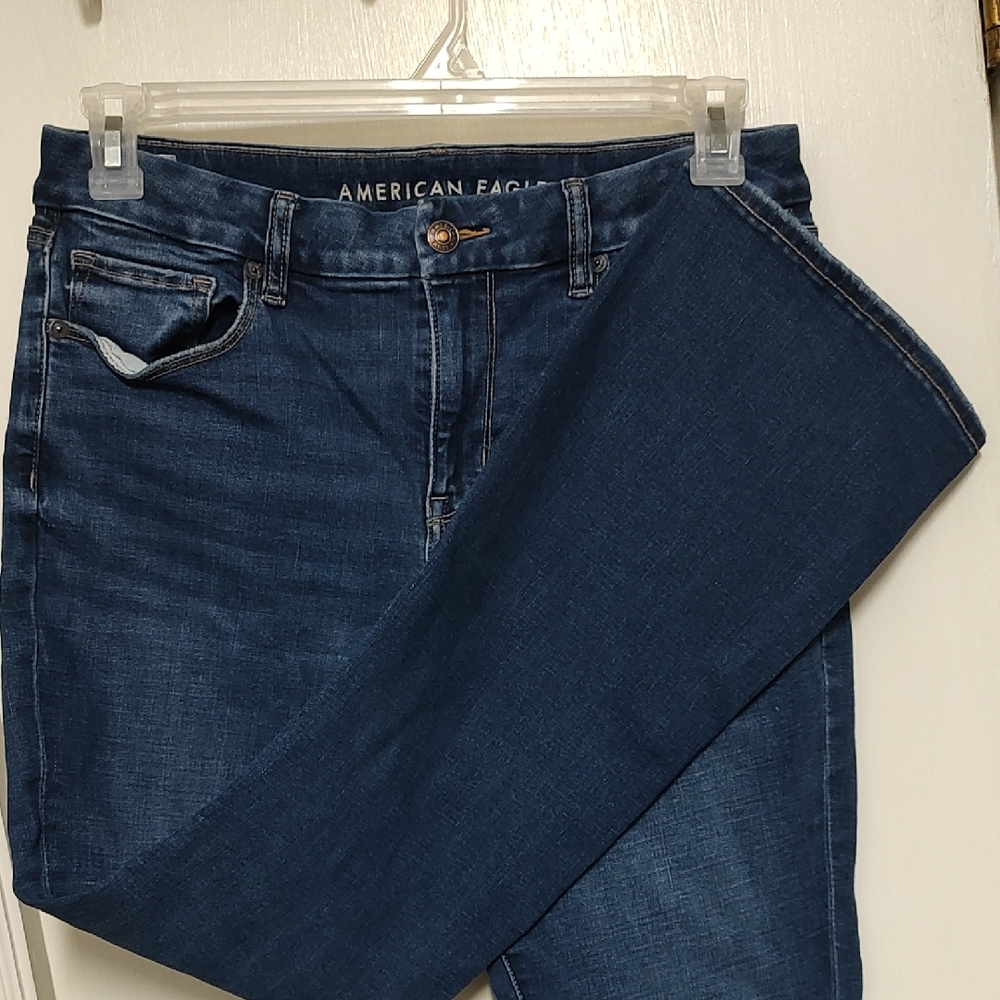 American Eagle Curvy High-Rise Skinny Kick Jeans 12 Short